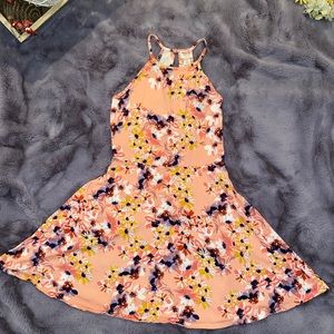 casual pink flowery dress